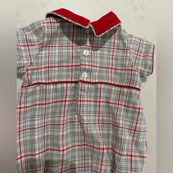 Dondolo Smocked Holiday Baby Boy Bubble - Picture 6 of 10
